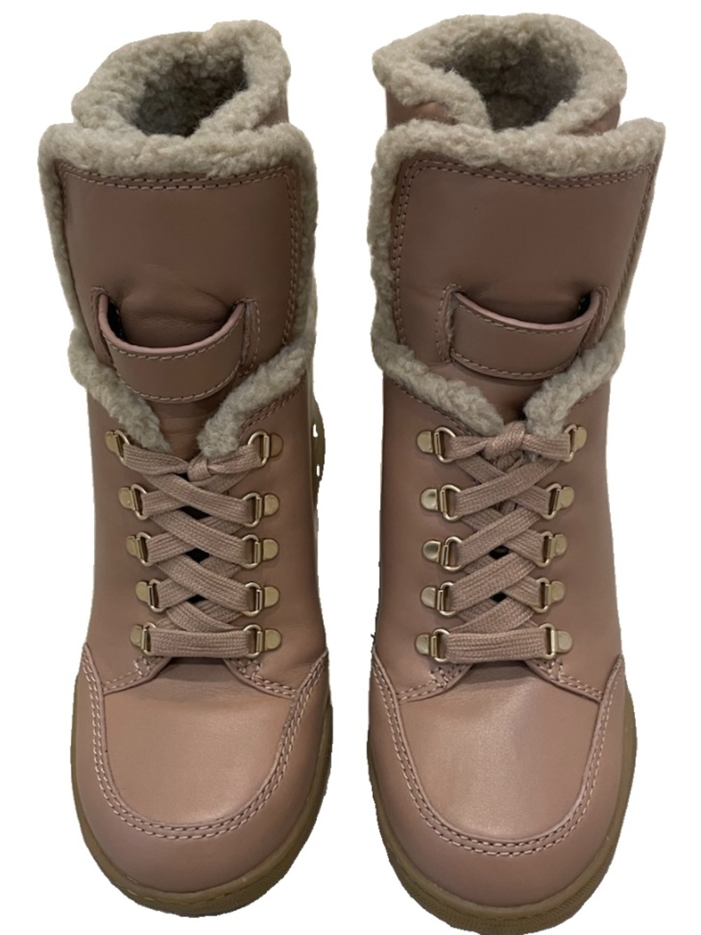 New! Marc by Marc Jacobs Women's Shearling-Lined Winter Lace-Up Boots Size 38
